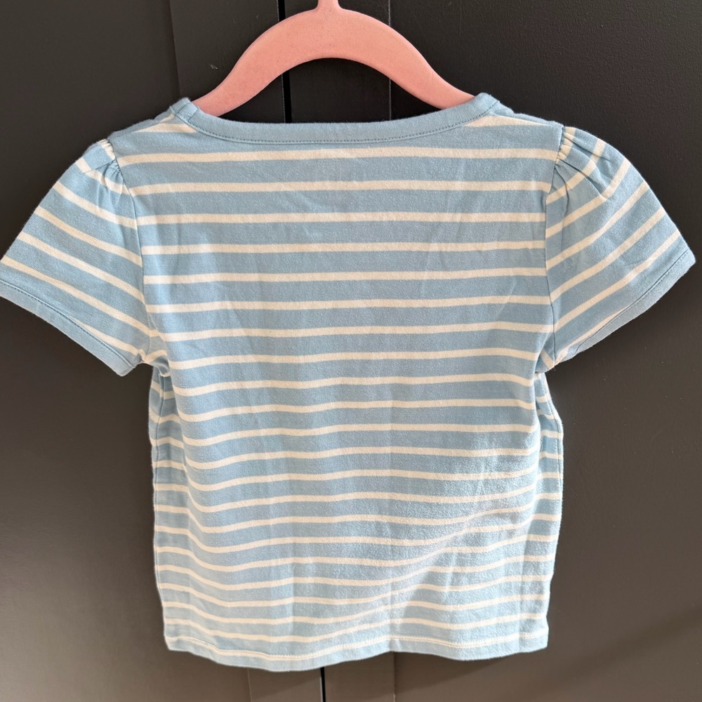 Boden | Mini Boden | Blue Striped Tee Shirt with Cake Design | 3-4 years | NWT - Picture 7 of 7